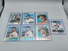 7 Thurman Munson Topps Yankee Cards 1973-1978