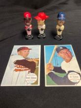 1964 Topps Giants Brooks Robinson, Al Kaline, miniature bobble heads, nodders