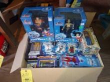 Box of Justice League Unlimited Action Figures NIB & Other DC Toys