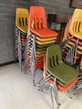 28 plastic stack chairs