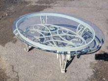 Oval Glass Top Coffee table