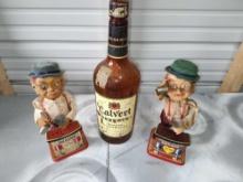 2 Battery Operated Charley Weaver, Calvert Bottle approximately 18" tall