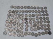 99 US Mercury Silver Dimes