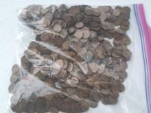 700 US Wheat Pennies Unsearched