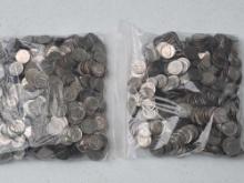 6 Pounds of US Dimes Clad Mostly 1960s & 70s