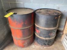 (2) Empty Steel Barrels