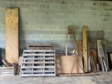 Lumber, Wood Pallets, Ladder