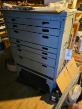 Miltary file box with wooden drawers