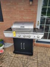 Nexgrill stainless gas grill with rotisserie and side burner