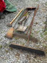 sledge - brooms - shovel - etc