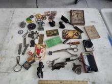 Advertising Items RC openers, Matches, Radios, Sewing Items,