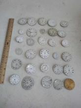 30 Pocket Watch Watches Faces Mostly Porcelain