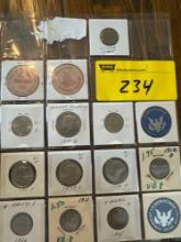 U.S. Coins, Tokens, Wooden Nickels