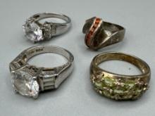 Sterling Silver Rings bid x 4