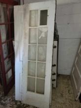 3 Vintage rehab doors painted and with hardware