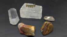 Lot of polished stones crystal and quartz