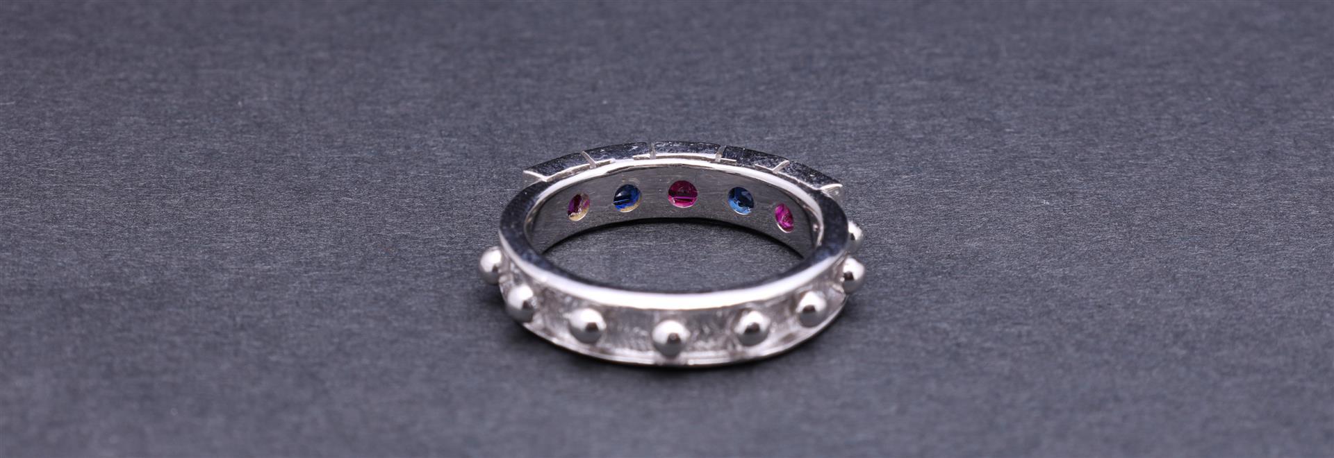 18k White Gold Half Loop Eternity Ring by Carlo Rici