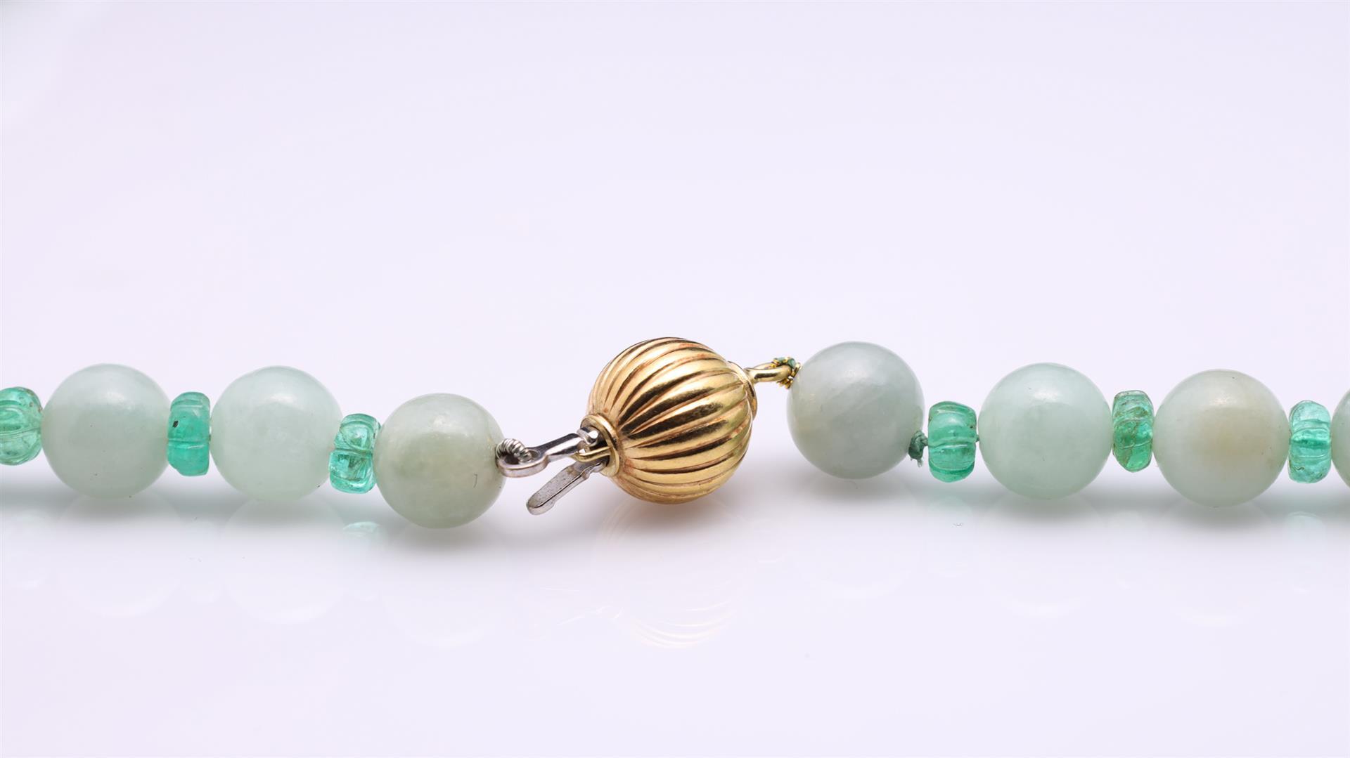 Jadeite, Emerald & 18K Gold Necklace by R. L. Kay