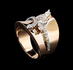 0.45 ctw Diamond Ring - 14KT Two Tone Gold