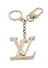 Louis Vuitton Silver Metal Initial Key Holder