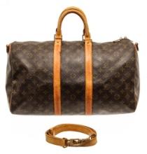 Louis Vuitton Keepall 45 cm Bandouliere Duffel Bag