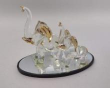 Miniature Crystal Elephant Figurine