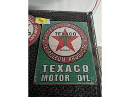 "2 Retro Vintage Signs" Texaco Oil