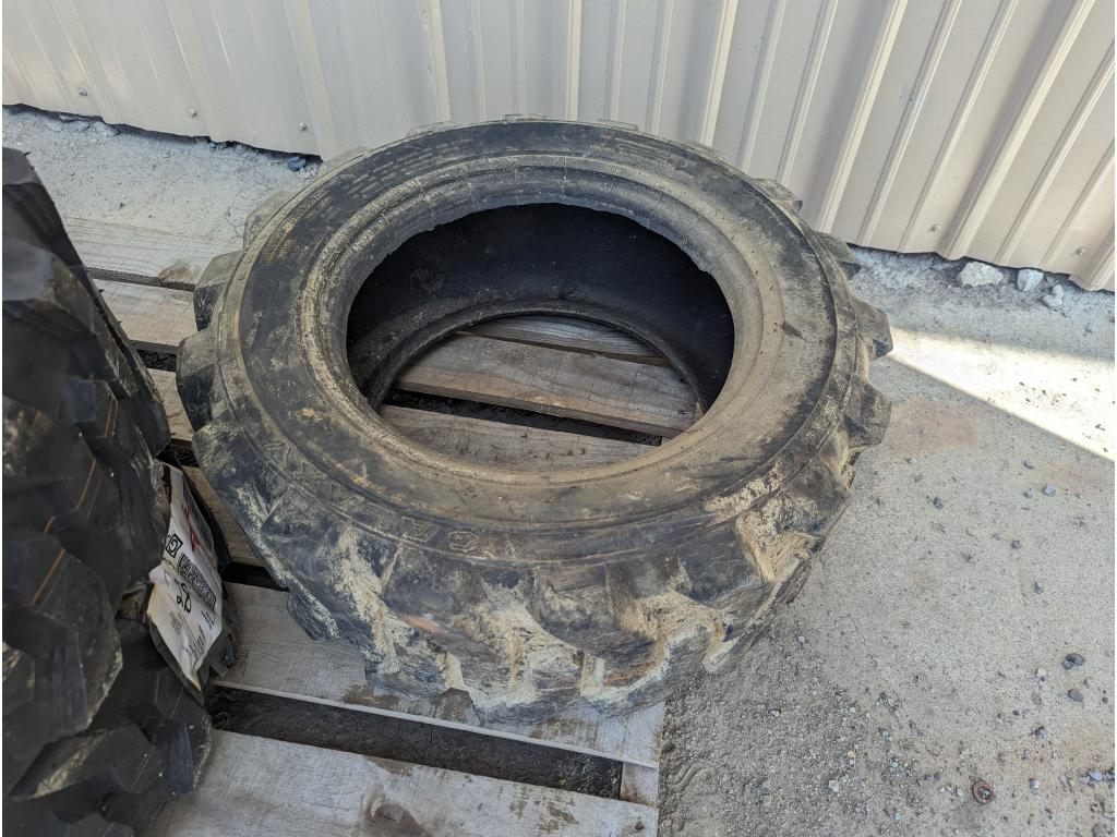 4 NEW Road Crew SKS-1 Skid Steer Tires, 1 Used Tire, 10-16.5