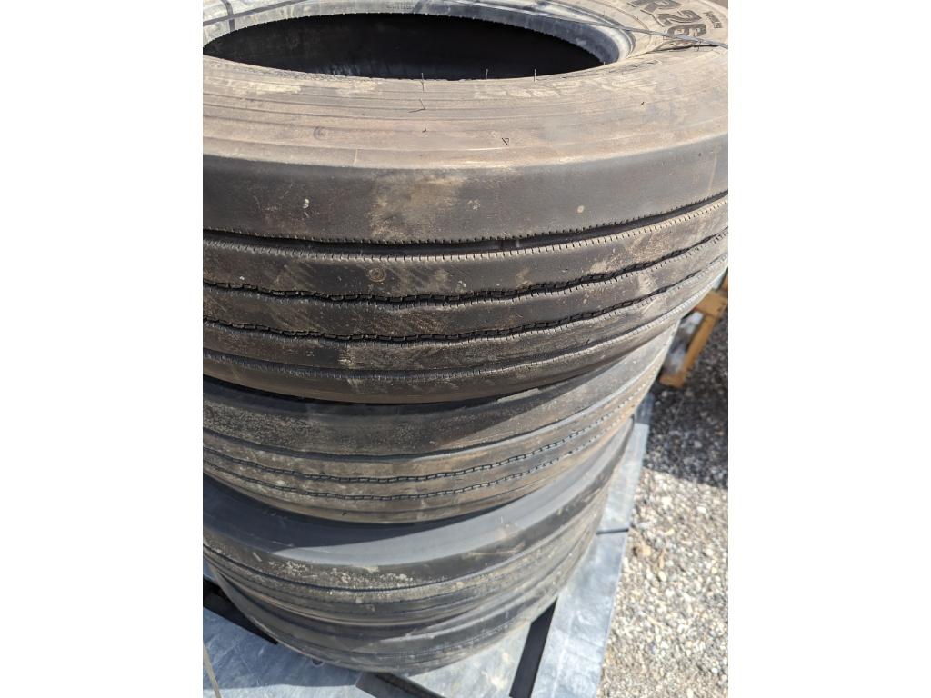 4 Bridgestone 295/75R22.5 Tires