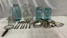 Cookie Cutters & Blue Ball Jars