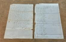 2 Collectible Newton County Georgia Handwritten Documents