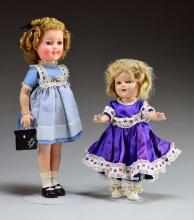 TWO SHIRLEY TEMPLE DOLLS.
