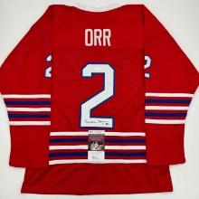 Autographed/Signed Bobby Orr Oshawa Red Hockey Jersey JSA COA