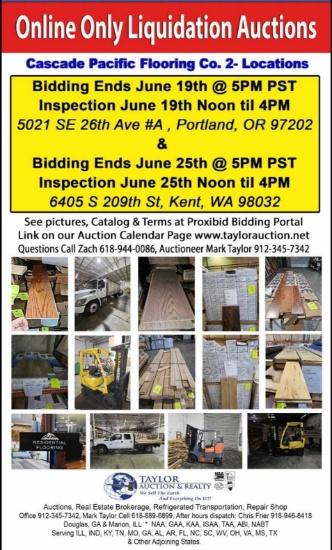 Liquidation Of Cascade Pacific Flooring Kent WA