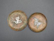 (2) Vicky Industria Peruana Hammered Copper Saucers