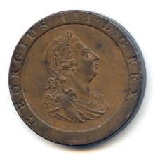 Great Britain 1797 "cartwheel" penny AU