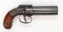 Allen's Patent Bar Hammer Pepperbox Percussion pistol