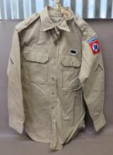 US Army 508th PIR Khaki Shirt