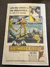1956 "Rumble On the Docks" 1-Sheet Movie Poster