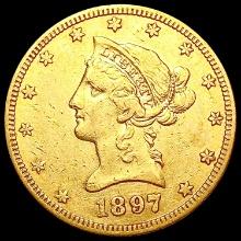 1897-S $10 Gold Eagle NEARLY UNCIRCULATED