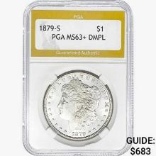 1879-S Morgan Silver Dollar PGA MS63+ DMPL