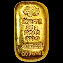1.61oz Gold Suisse Gold Bar 999.9 Fine HIGH GRADE