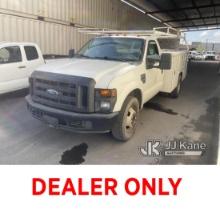 2008 Ford F-350 SD Utility Truck Runs & Moves, Check Engine Light Is On