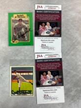 (2) Signed Baseball Cards - Carl Hubbell and Al Kaline - JSA