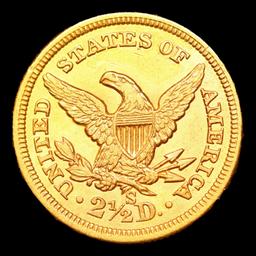 ***Auction Highlight*** 1856-s Gold Liberty Quarter Eagle $2 1/2 Graded ms62 By SEGS (fc)